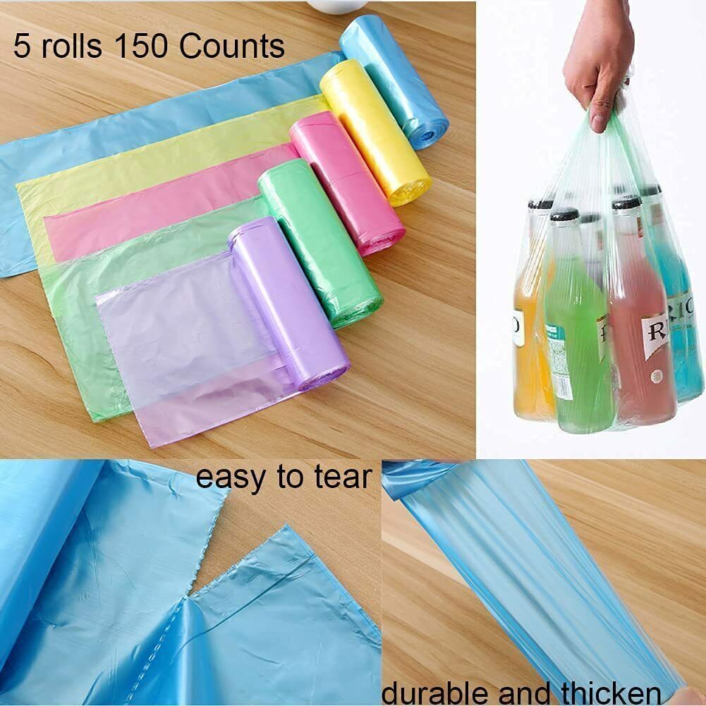 4 Gal Small Trash Bags Mix-colors 150pcs Small Trash Can Liners Garbage Bag