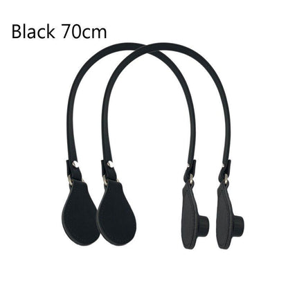 Flat Handles Faux Leather Handle Removable Flowers Canvas Handbags Accessories