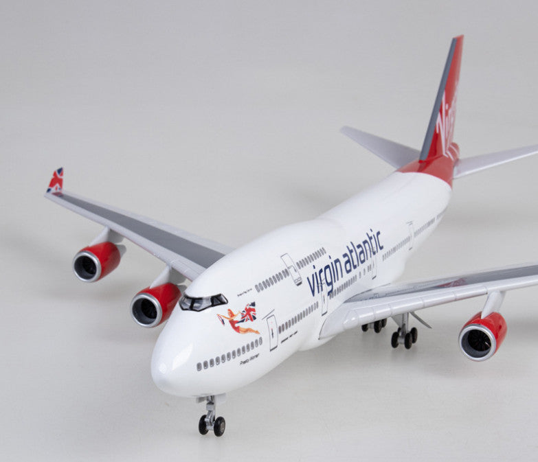 1:150 47CM Virgin Atlantic BOEING 747-400 Airplane Landing Gear Resin Model
