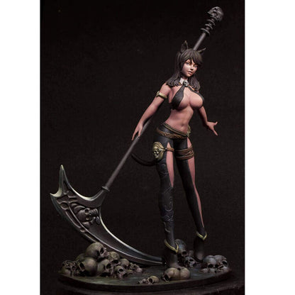 1/12 resin figures model Fantasy black cat death Unassembled Upainted