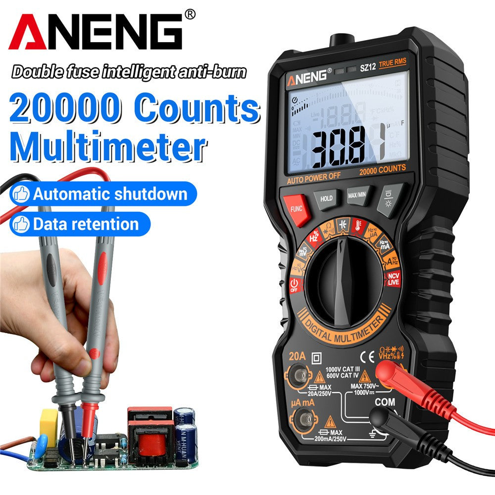 sz11/12 Counts Multimeter Smart Manual Range Meter NCV AC DC Ohm Hz Manual Range