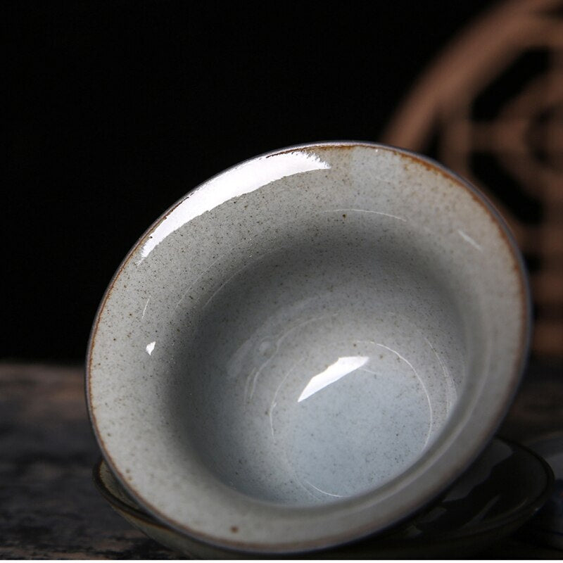 Ceramic Opening Vintage Landscape Gaiwan For Tea Tureen Lid Lotus Teaware