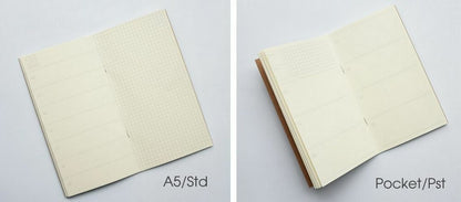 Kraft Paper Notebook Filler Paper Inserts Blank Dot Grid Notepad Diary Journal