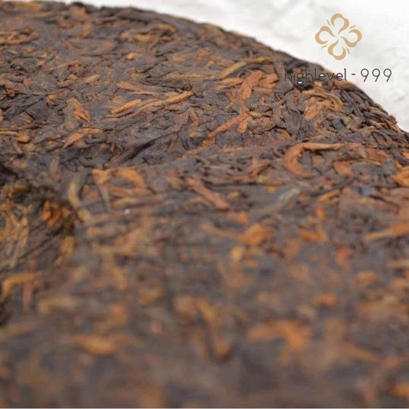 357g Pu'er Tea Ripe Puerh Cake Aged BingdaoYunnan Menghai Tea