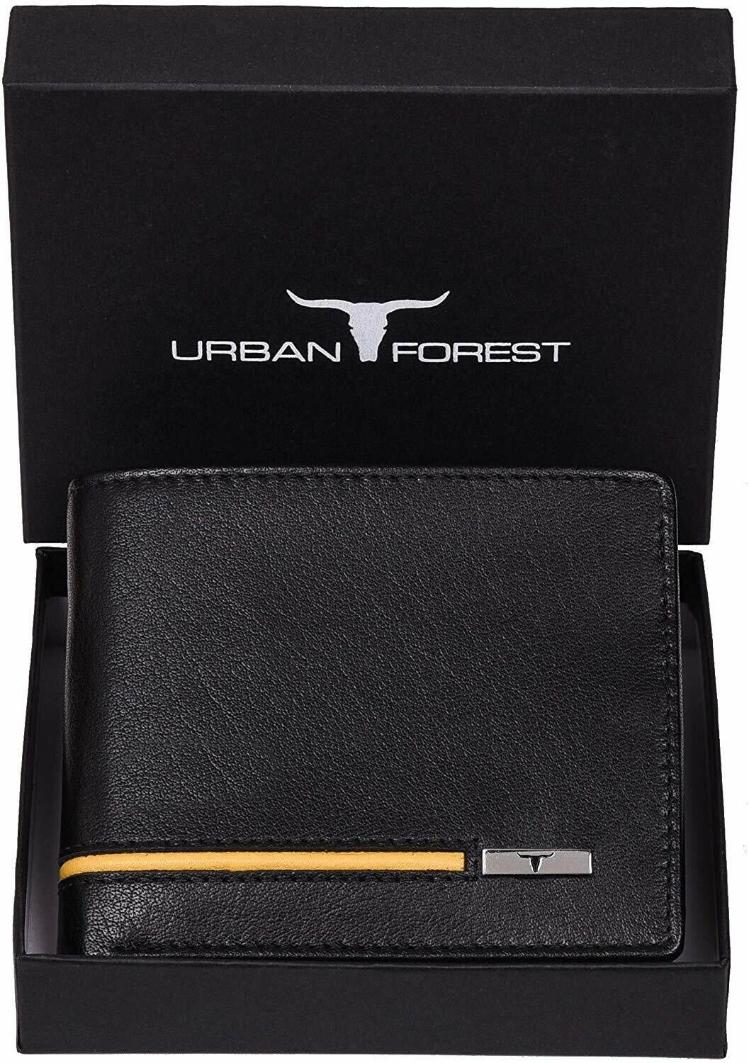 New Men's Black Colour Leather Bi-fold RFID Blocking Wallet Gift Item