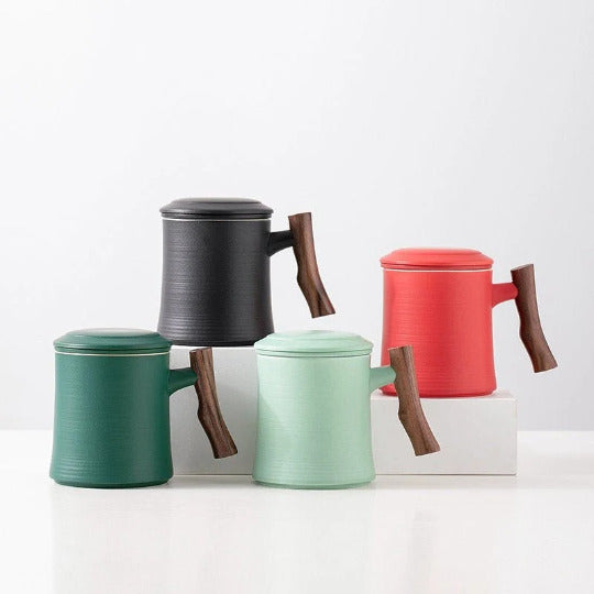 Ceramic Tea Cup with Infuser Coffee Tea Mug 380ml