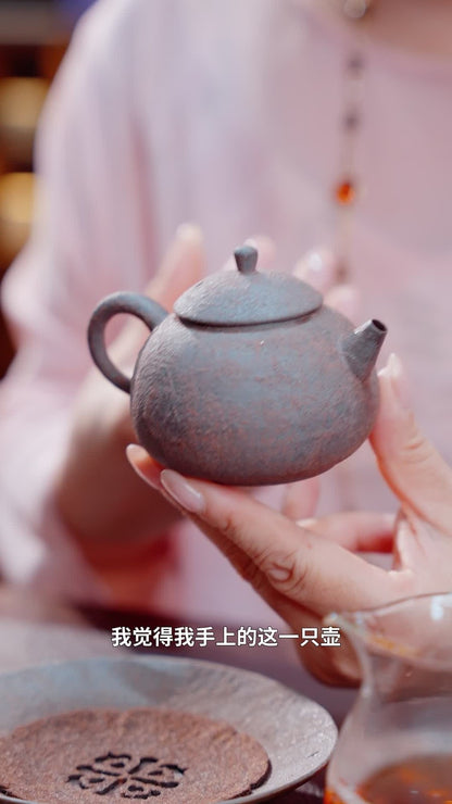 Handmade Chinese Iron Clay Teapot 130ml Antique Style Gongfu Tea Pot
