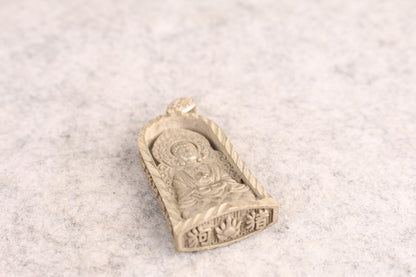 Chinese tibet silver buddha blessing buddha statue collect pendant netsuke