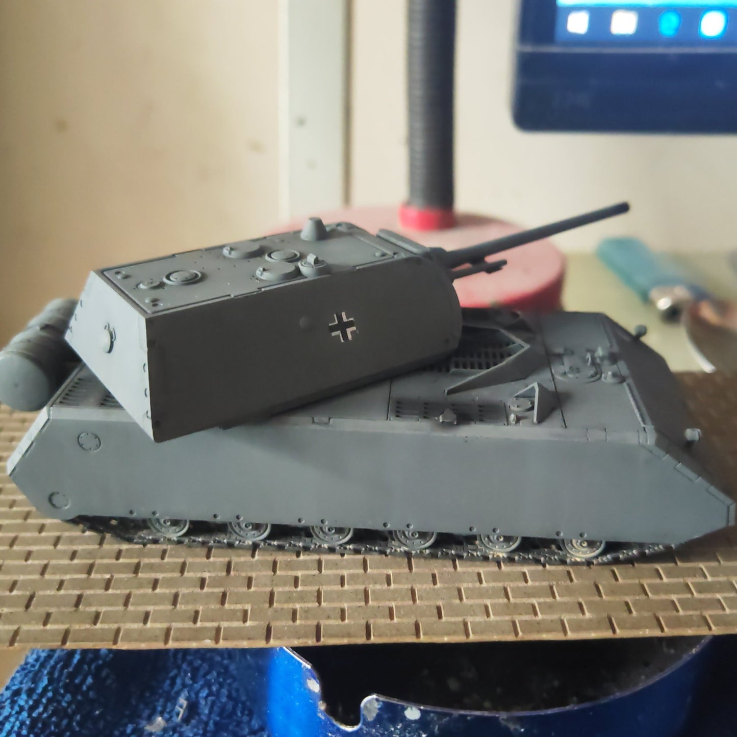 3D Printed 1/72 German Mouse Tank Finished Product