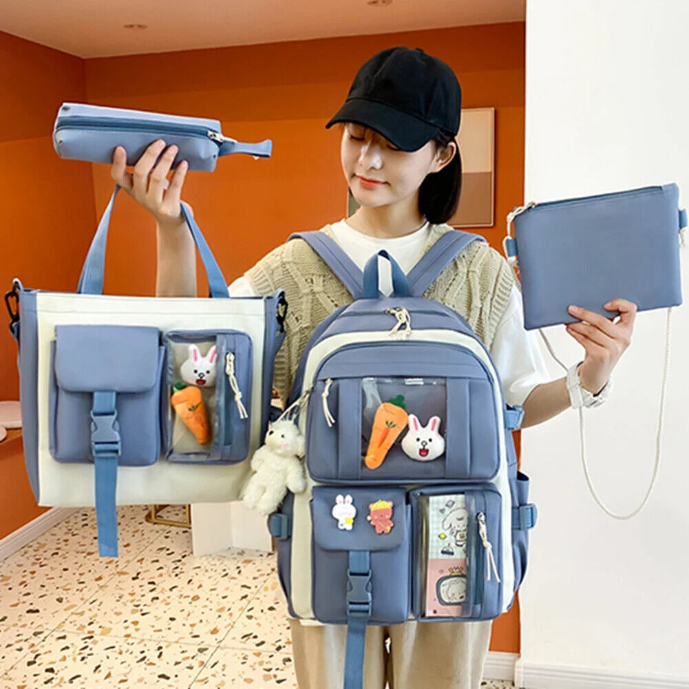 Set Girls Student School Bag Girls Schoolbag Book Bags Women Travel Backpack