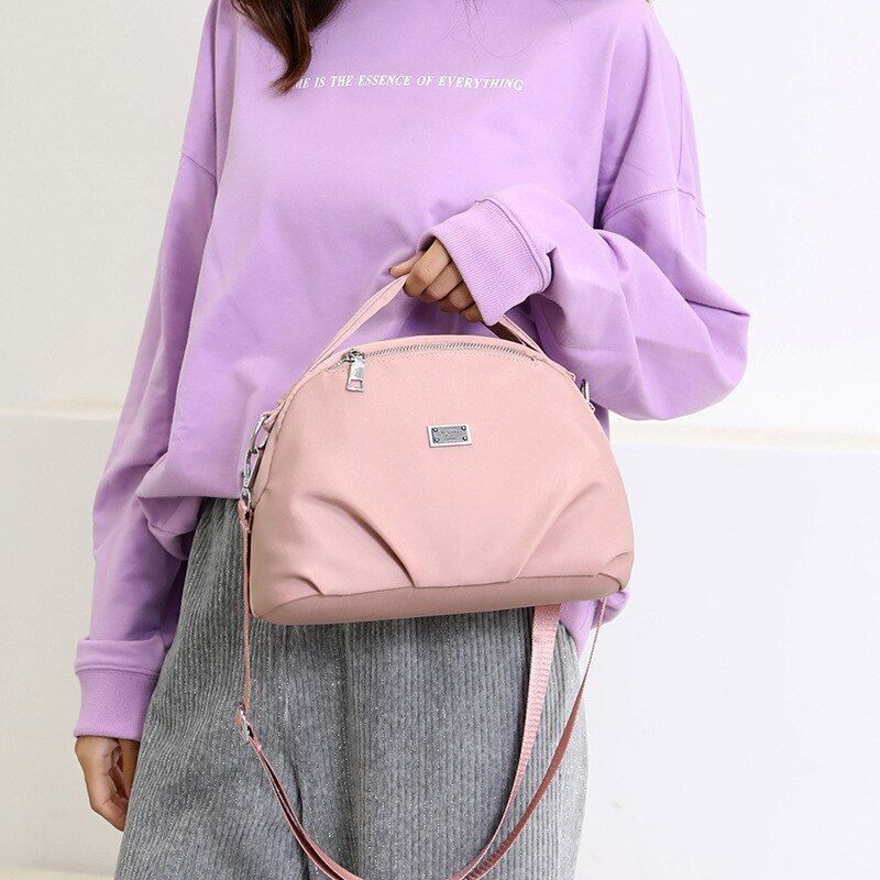 Messenger Bag Nylon Shoulder Bag Waterproof Travel Tote Crossbody Bag 26*12*17CM