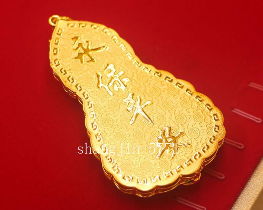 High End Extra Large Bodhisattva 24K Gilding YELLOW GOLD GP Pendant