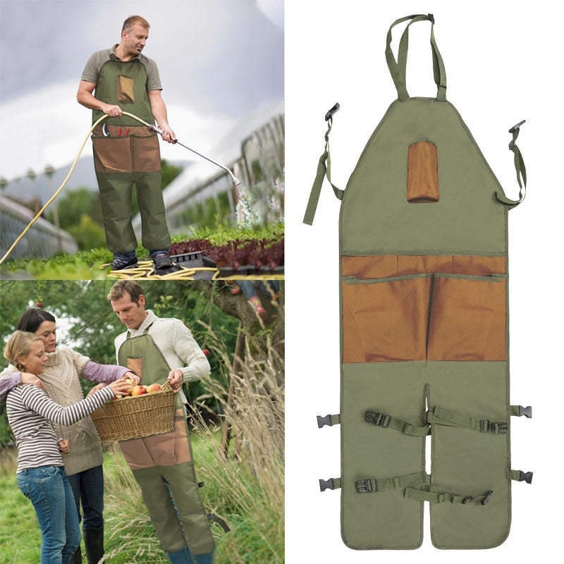 New Garden Trimming Multi Pocket Outdoor Leg Protection Picking Apron-USA