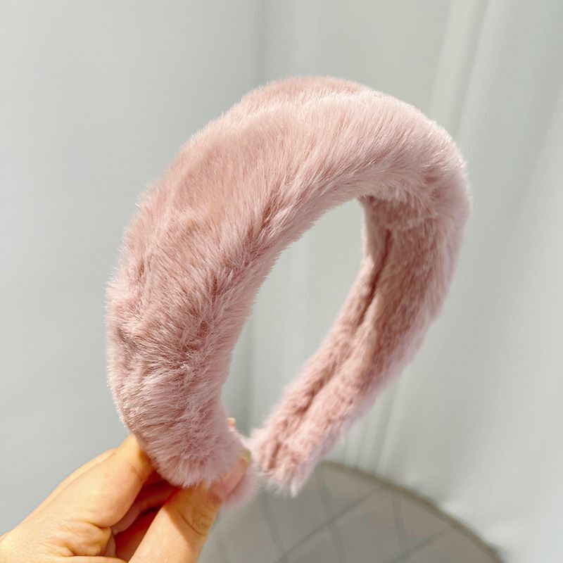 Women Headband Luxurious Faux Fur Crystal Hairband Casual Adult Hair Accessories