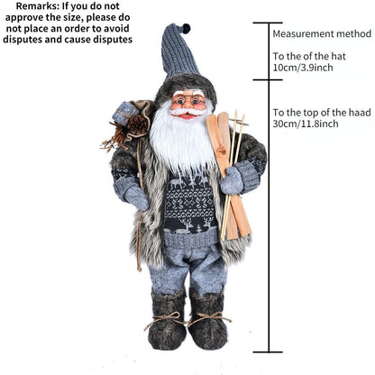 Christmas Ornaments 30-45cm Large Santa Claus Dolls Standing Figurine Home Decor