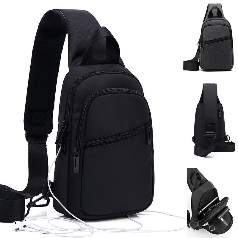 Water Resistant Sling Backpack Rucksack Chest Pack Single Strap Daypack Bag