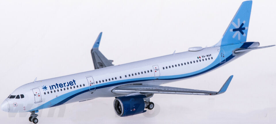 1:400 GeminiJets InterJet AIRBUS A321neo Passenger Airplane Diecast Plane Model