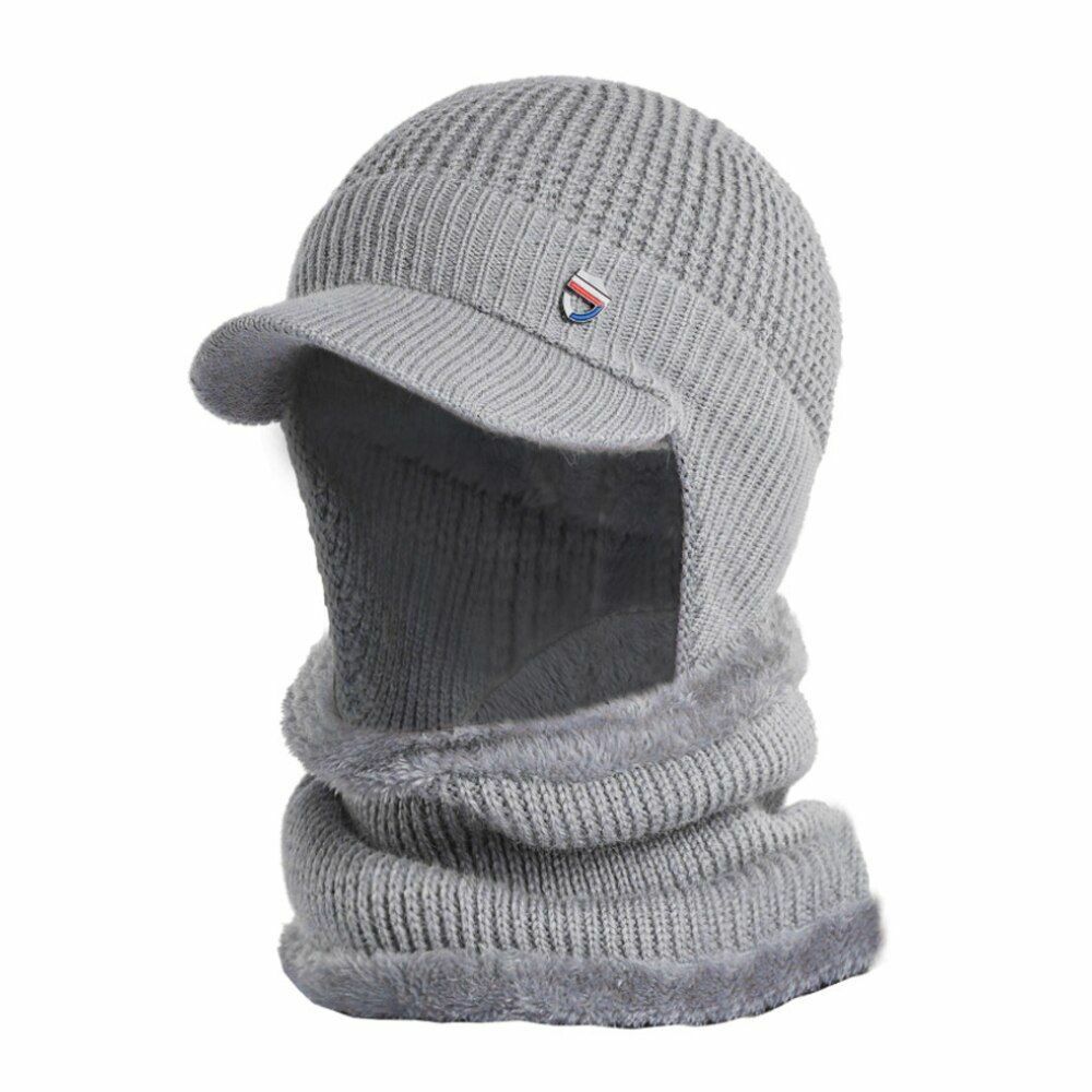 Winter Hat Bandana Scarf Outdoor Ear Protection Warm Thick Bicycle Knitted Cap