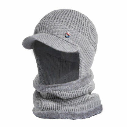 Winter Hat Bandana Scarf Outdoor Ear Protection Warm Thick Bicycle Knitted Cap