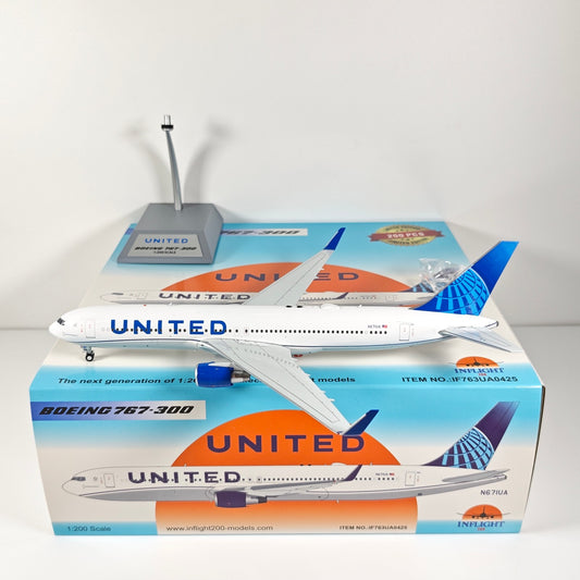 1:200 InFlight United B767-300 N671UA Passenger Airplane Diecast Plane Model