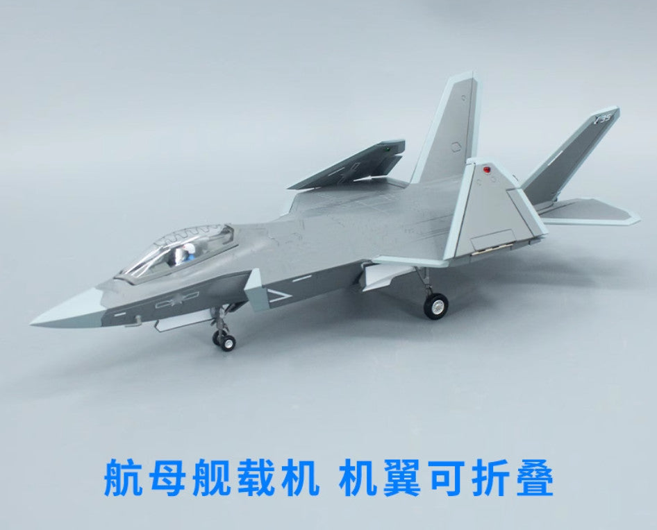 1:48 34CM J-35 Shipborne Fighter Jets Diecast Military Aircraft Airplane Model