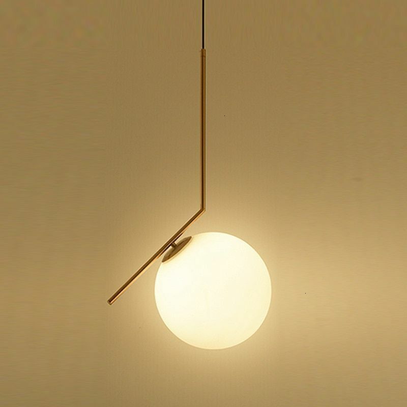 Pendant Lights Modern Glass Ball Home Dining Room Living Bedroom Hang Lamp Iron