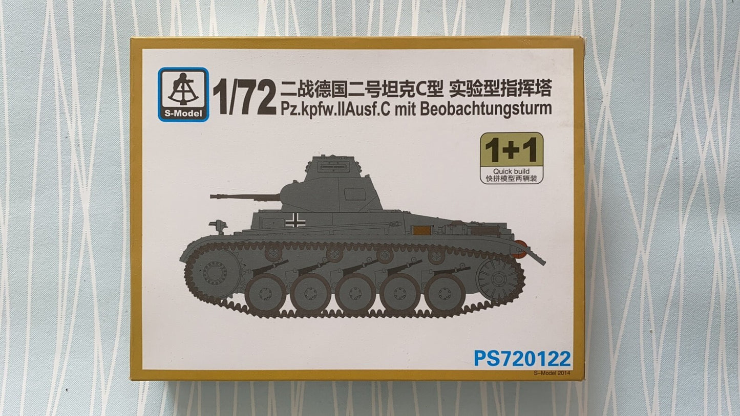 S-Model PS720122 1/72 WWII German Pz.Kpfw.II Ausf.C mit Beobachtungsturm