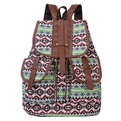 Polyester Fabric Backpack Double Shoulders Rucksack School Bag Travel 40*30*15CM
