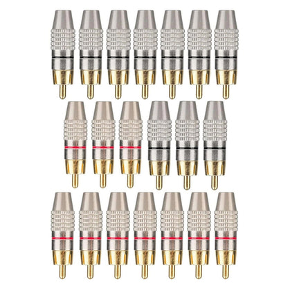 RCA male plug Audio Adapter Speaker Equipped with 24k gold-plated connectors