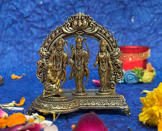 Ram Darbar Lord Rama Sita Laxman Hanuman Brass Family Statue Figurine Sculpture