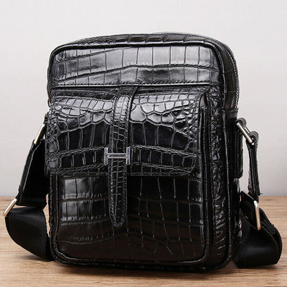 Designer Men's Bag, Real Leather Crocodile Men's Business Shoulder/Messenger Bag