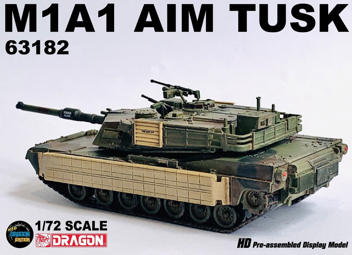 Dragon 1/72 US M1A1 AIM TUSK Abrams Main Battle Tank Finished Model Pendant