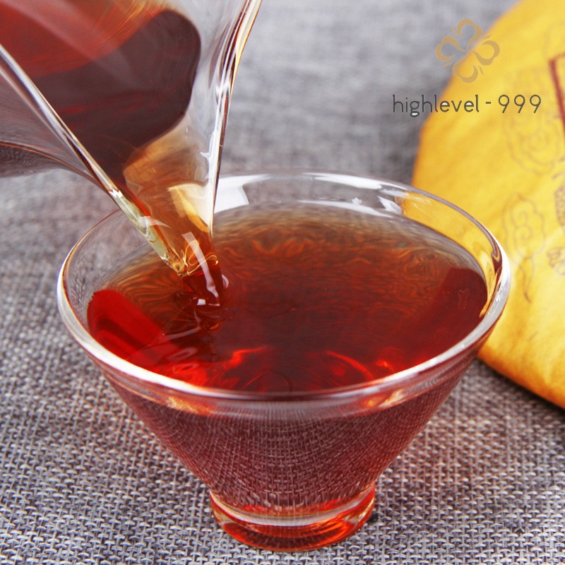 357g Ripe Pu-erh Tea 2009 Raw Material Menghai Bulang Mountain Tea Cake