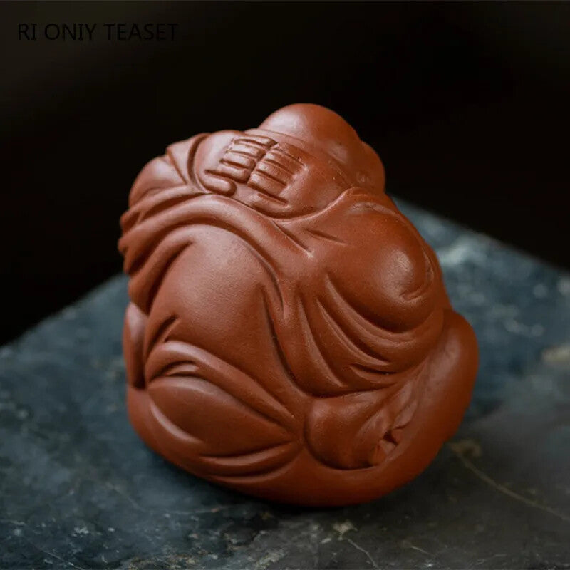 Creativity Buddha Monk Figurine Ornaments Yixing Purple Clay Tea pet Handmade
