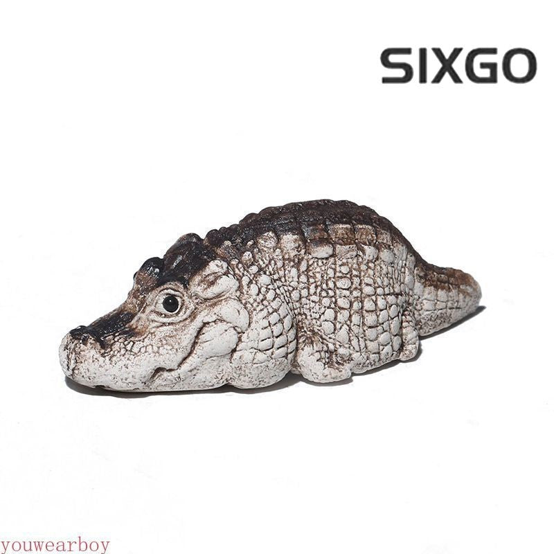 Cute Crocodile Tea Pet Handmade Tea Play Desktop Decoration Resin Ornaments