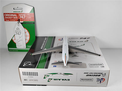 1:400 JC Wings EVA AIR BOEING B747-400 Passenger Airplane Diecast Aircraft Model