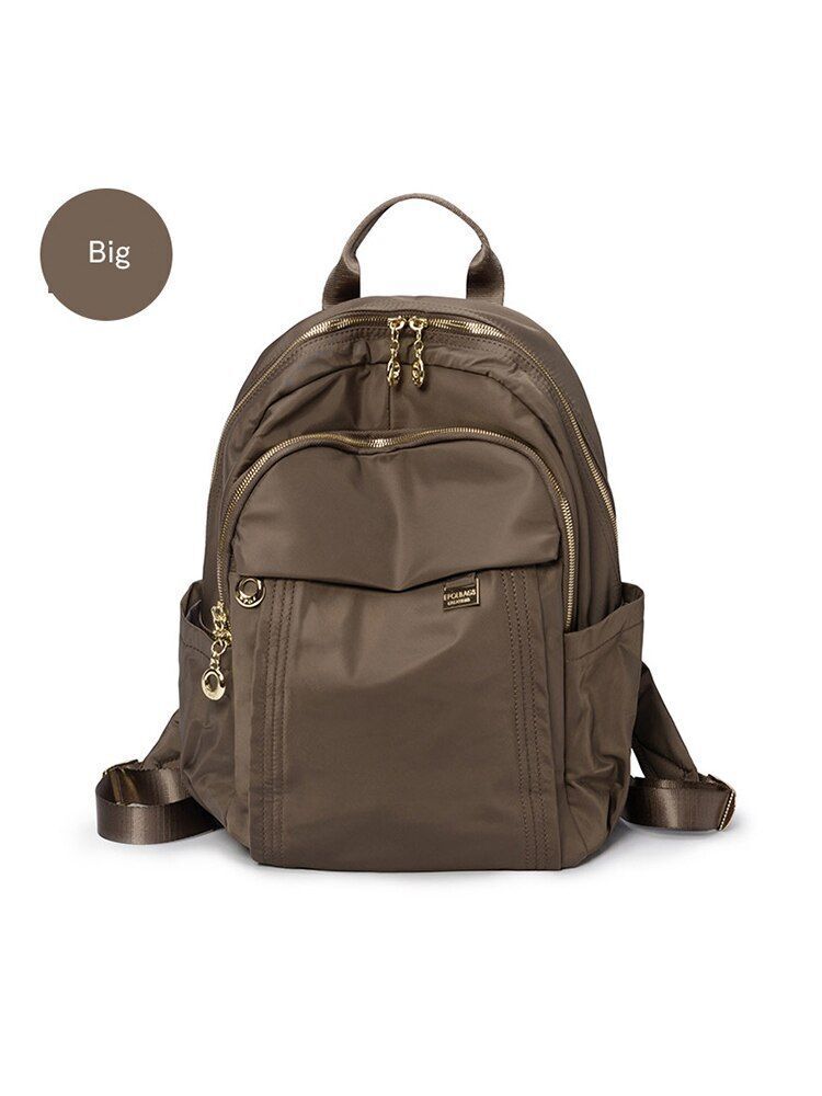 Women Backpack Nylon Messenger Bag Large Solid Zipper Shoulder Zipper Traveling