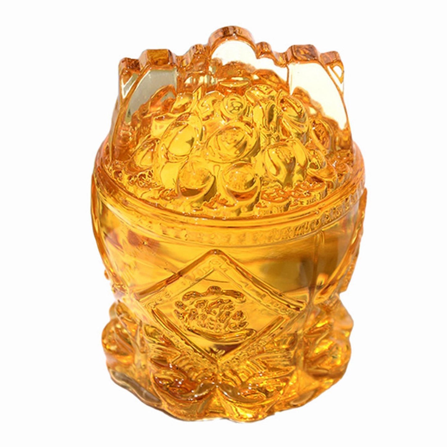 Cornucopia Treasure Bowl Statue Fengshui Paperweight Wealth and Luck Craft Gold