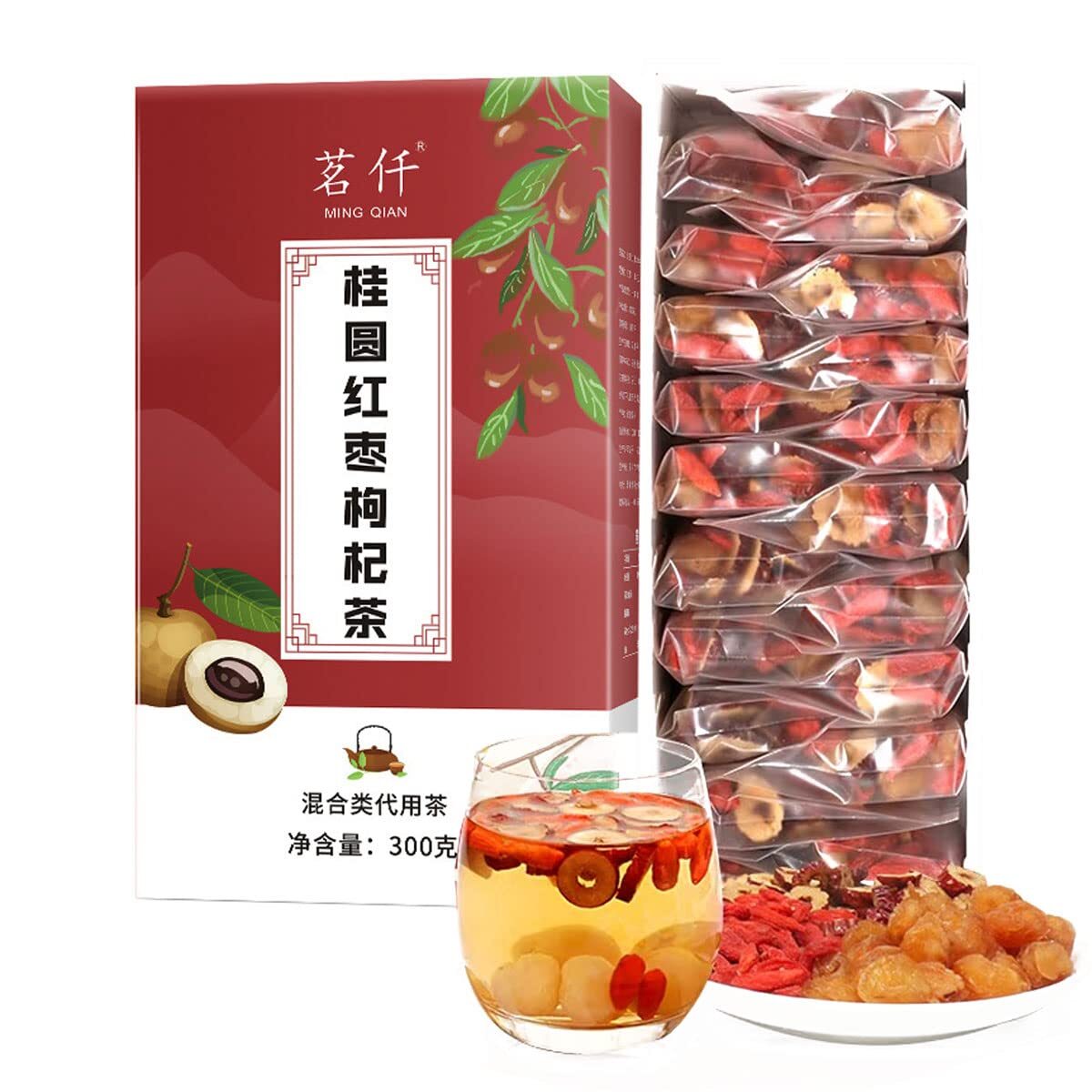 Longan Red Dates and Wolfberry Tea Fruit Tea Combination 300g (15g X 20Sachets)