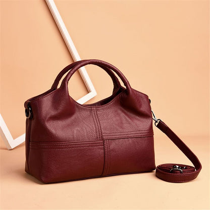 Soft Genuine Leather Handbag Small Casual Messenger Shoulder Bag Crossbody Purse