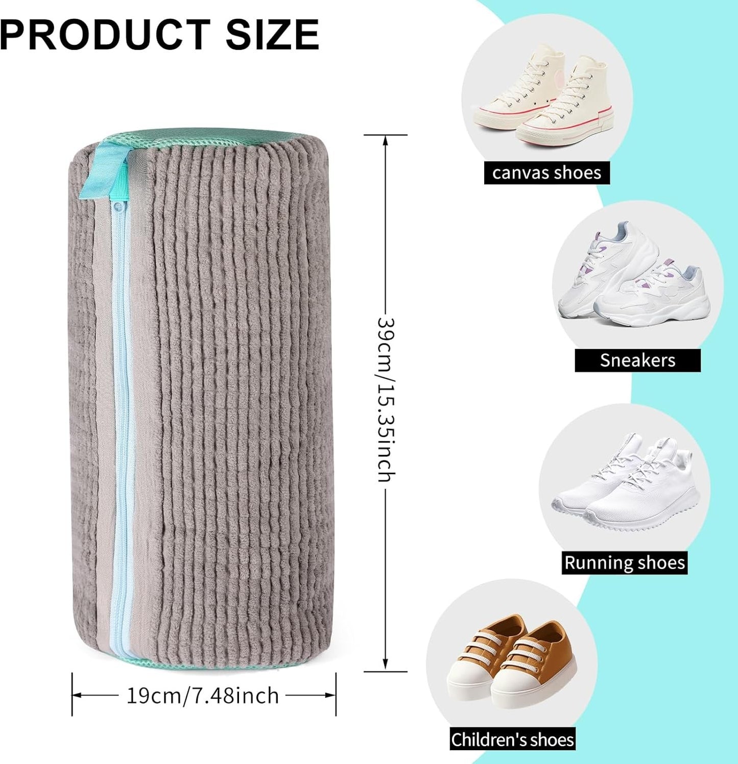 Reusable Zippered Shoes Laundry Bag Cleaner for Washing Machine Safety Tool AU