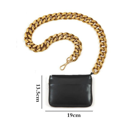 Luxury Tote Thick Metal Chain Shoulder Bag Bike Wallet Mini Coin Purse Crossbody