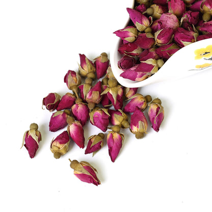 GOARTEA 65g Natural Red Rose Bud Dried Tea Edible Flower Herbal Tea Bottled-