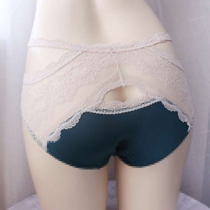 Men's Lace Bow G-String Sissy Pouch Panties Bikini Briefs Underwear Underpants