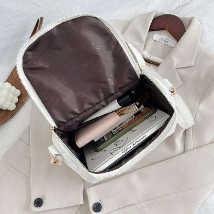 Fashion Crossbody Bags Women Soft Leather Handbag Casual Bucket Bag Purse Zipper