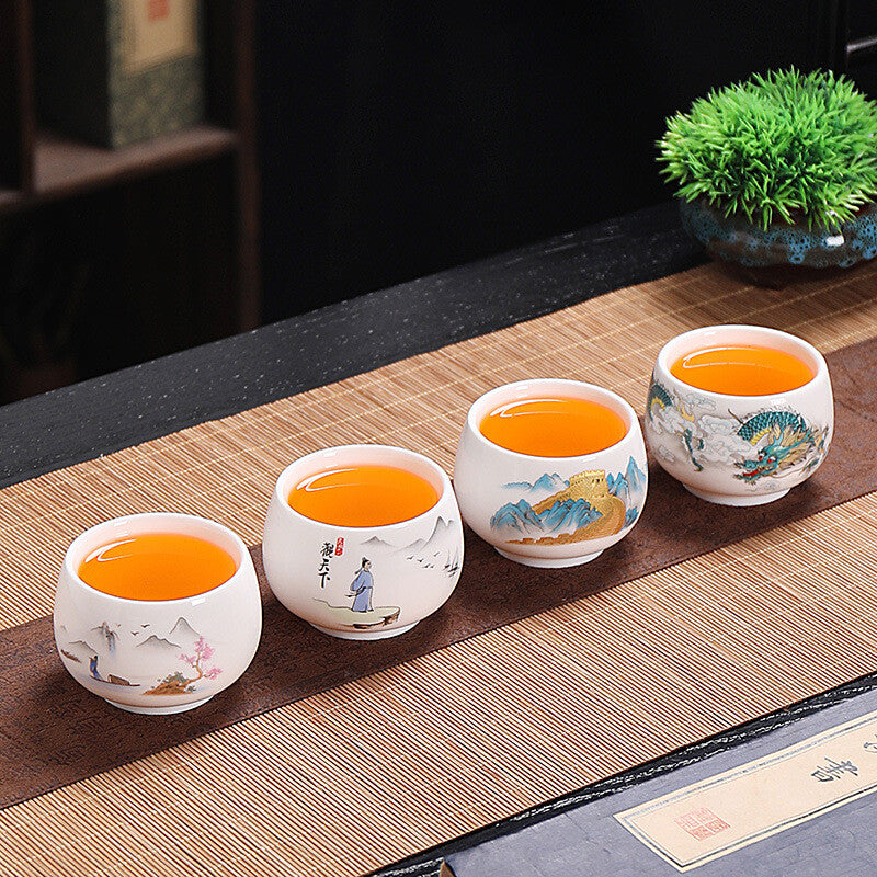 4pcs/lot 120ml Tea Cup Zen Style Chinese Mater Cups Full Handmade Puer Tea Cups
