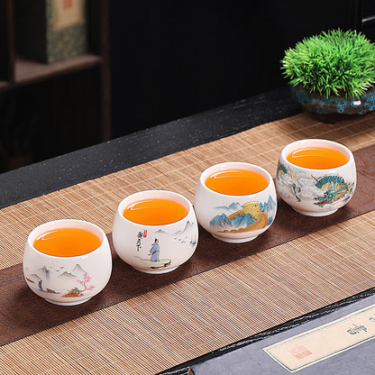 4pcs/lot 120ml Tea Cup Zen Style Chinese Mater Cups Full Handmade Puer Tea Cups