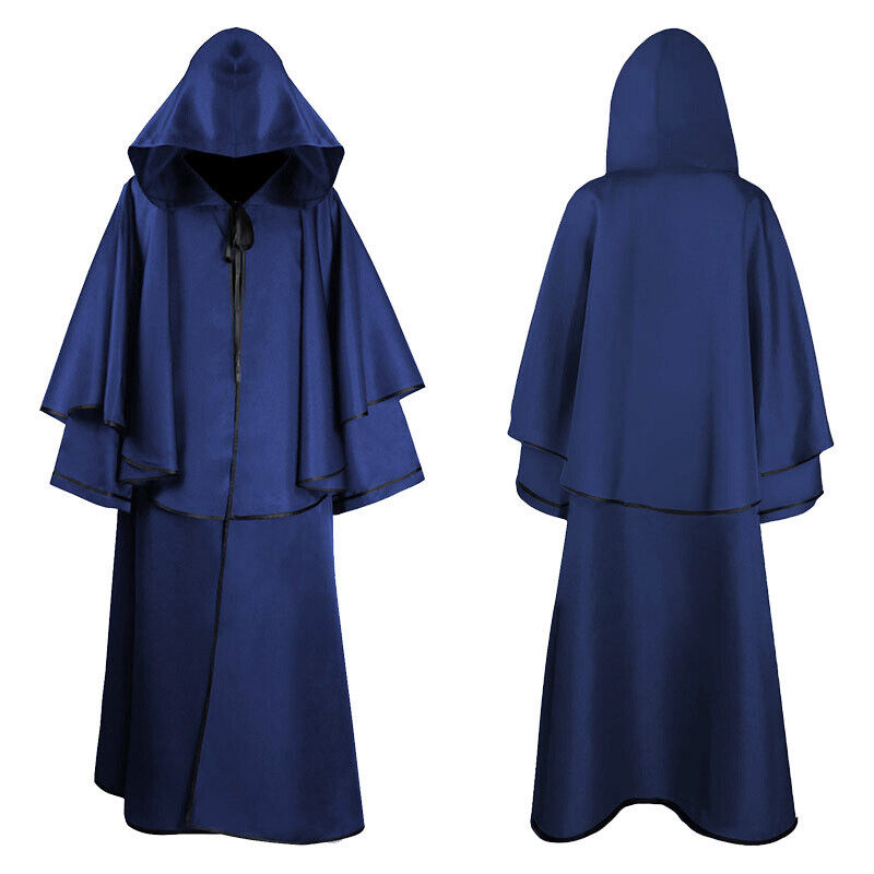 Monks Cosplay Anime Halloween Costume Steampunk Medieval Cloak Renaissance Robe