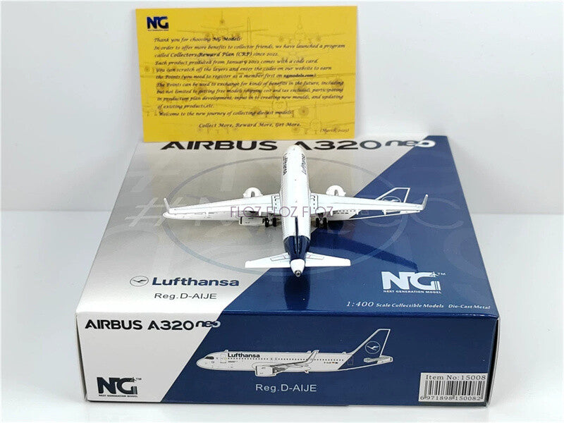 NG Models Lufthansa for Airbus A320 D-AIJE 1:400 Aircraft Pre-built Model