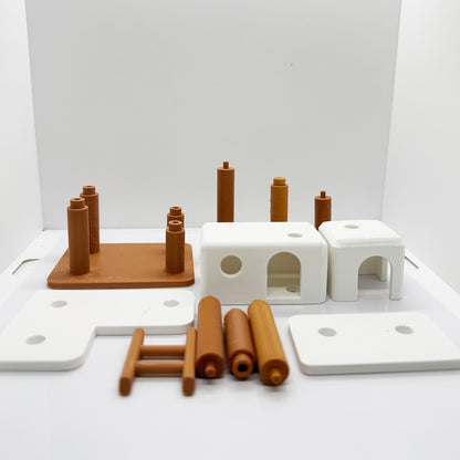 RHF12202 1/12 Dollhouse Model Miniature Cat Climbing Frame Cat Toy Set